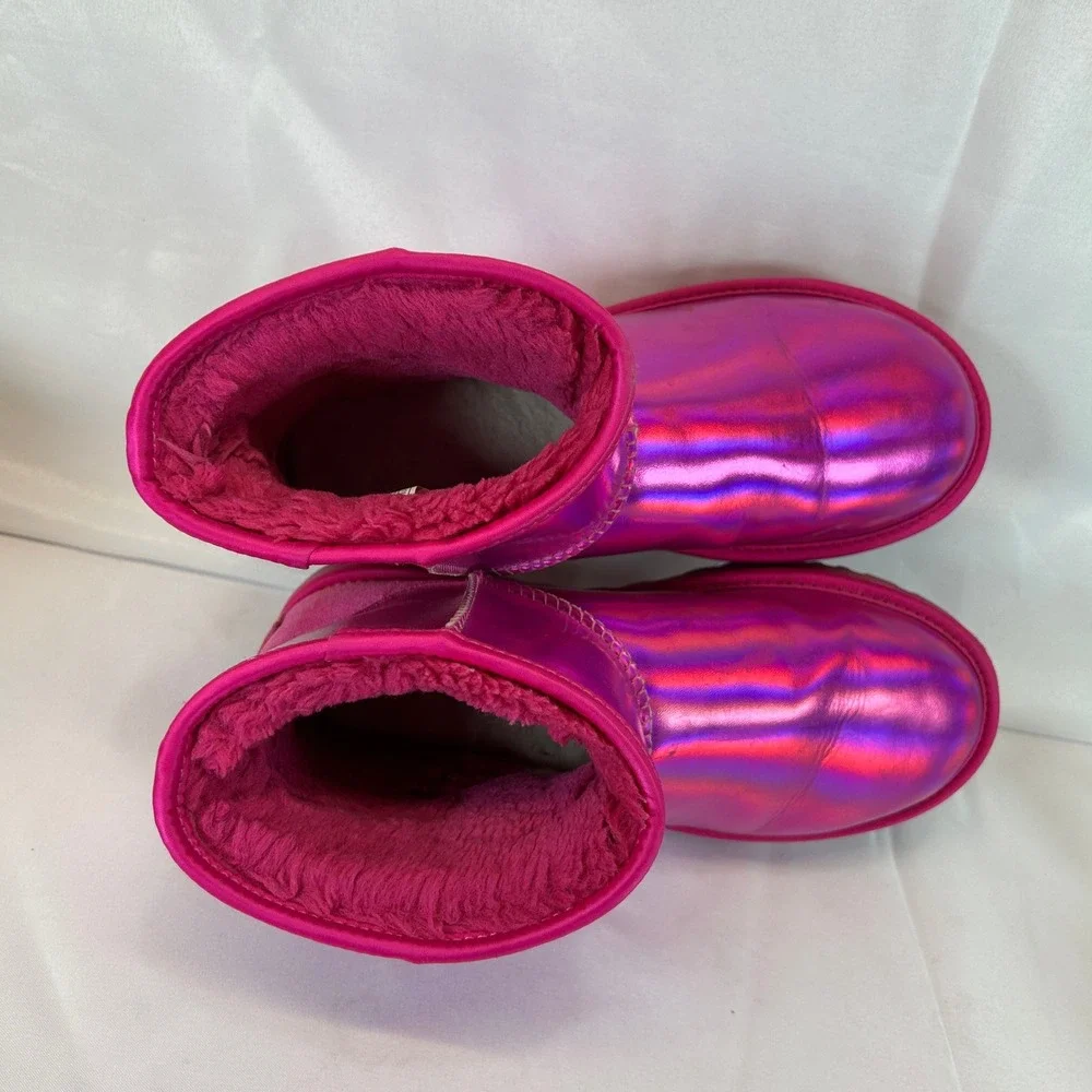 UGG Classic Mini Iridescent Dragon Fruit Pink Boots 1153532 Womens 9